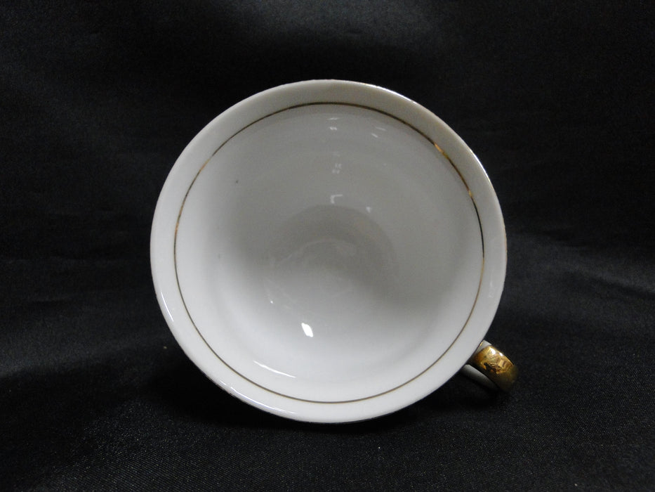 ESCO (Japan) ESO20, Floral Vases, Green Edge: Cup & Saucer Set (s), 2 3/8"