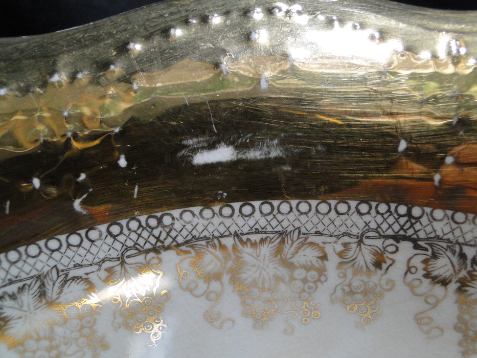 T. P. C. O. Co Gold Rim, Fruit Center, Scalloped: Round Serving Bowl, 10 1/4"