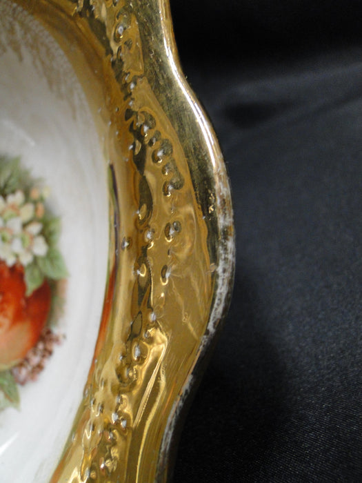 T. P. C. O. Co Gold Rim, Fruit Center, Scalloped: Round Serving Bowl, 10 1/4"
