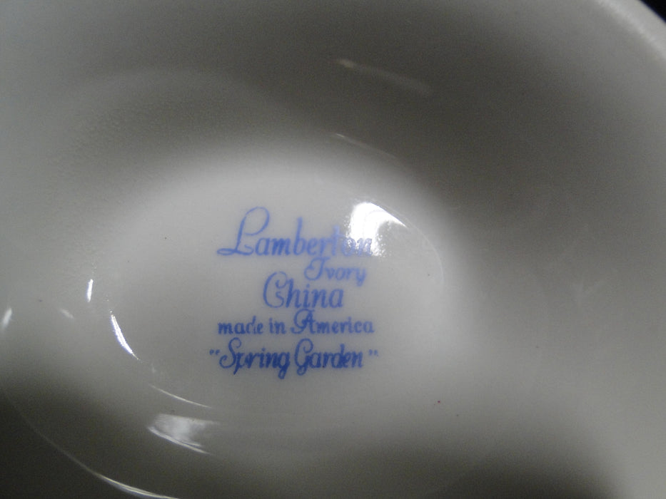 Lamberton Spring Garden, Pink & Yellow Flowers: Sugar Bowl & Lid, 5"