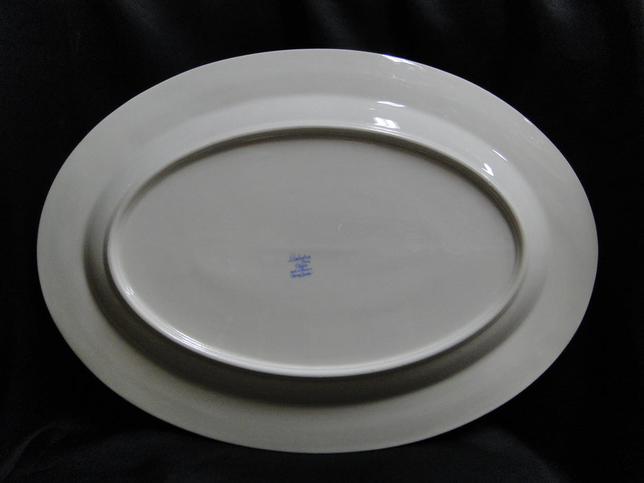 Lamberton Spring Garden, Pink & Yellow Flowers: Oval Platter, 16 1/4"
