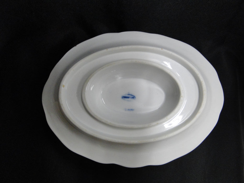 Teichert Meissen Blue Onion, Oval Backstamp: Gravy & Attached Underplate