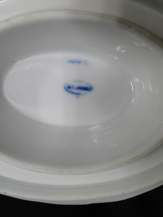 Teichert Meissen Blue Onion, Oval Backstamp: Gravy & Attached Underplate