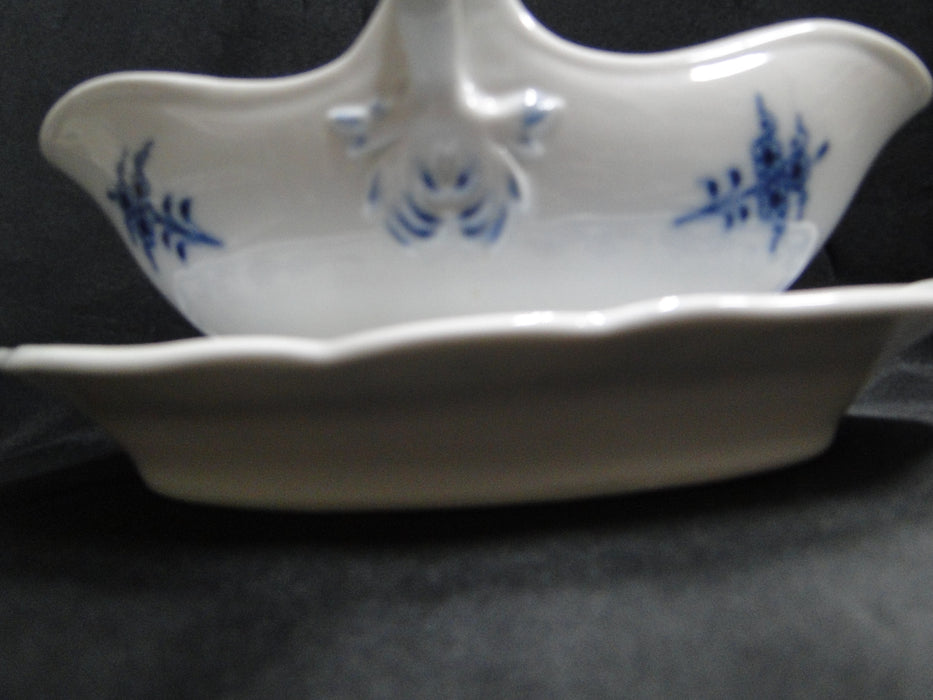 Teichert Meissen Blue Onion, Oval Backstamp: Gravy & Attached Underplate