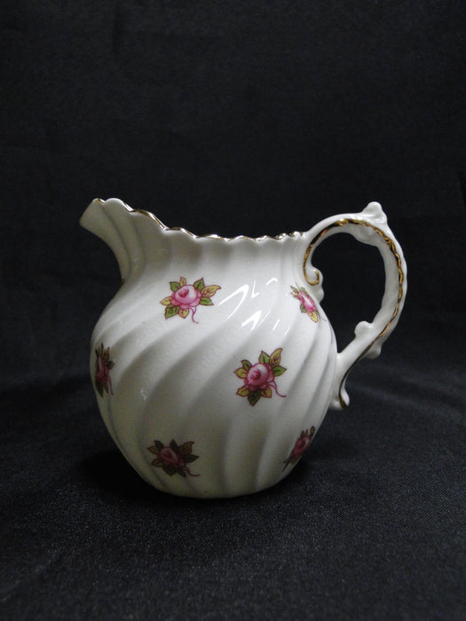 Aynsley Hathaway, Pink Roses, Swirled: Mini Creamer, 2 5/8" Tall, Crazing