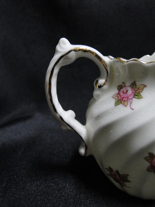 Aynsley Hathaway, Pink Roses, Swirled: Mini Creamer, 2 5/8" Tall, Crazing