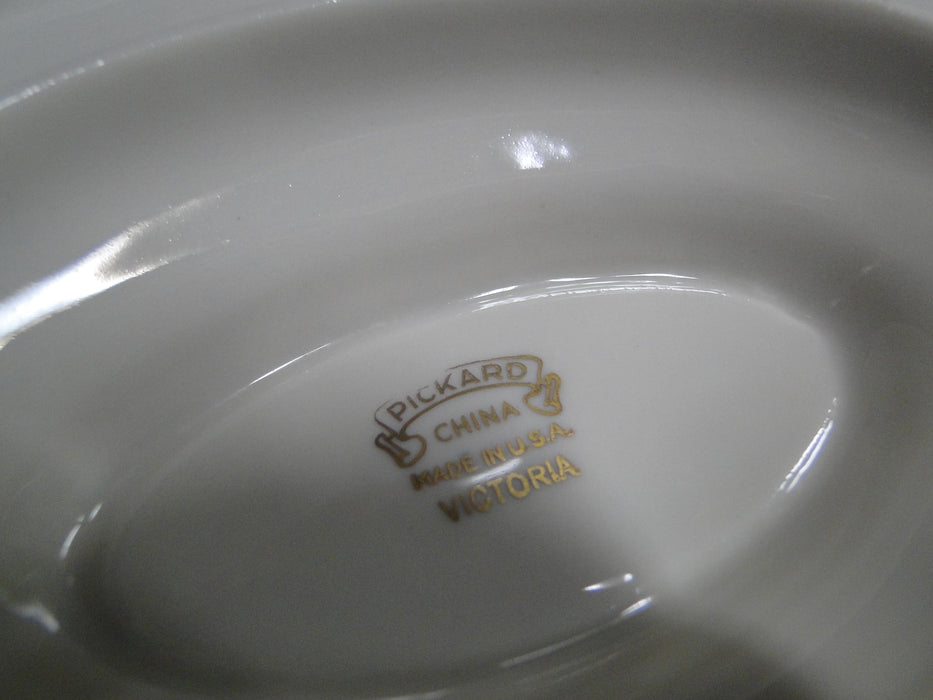 Pickard Victoria, Ivory w/ Gold Scrolls: Gravy Boat w/ Attached Underplate