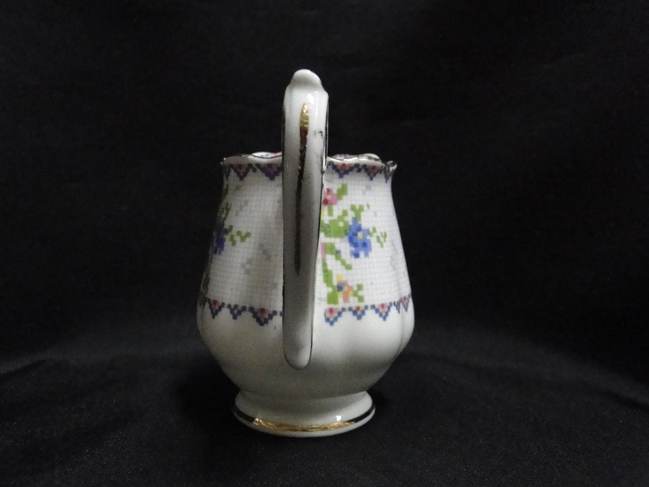 Royal Albert Petit Point, Floral Embroidery: Mini Creamer, 3 1/2" Tall