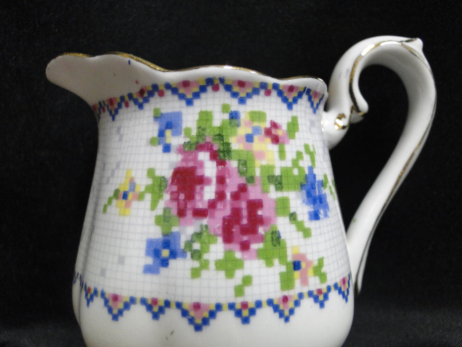 Royal Albert Petit Point, Floral Embroidery: Mini Creamer, 3 1/2" Tall