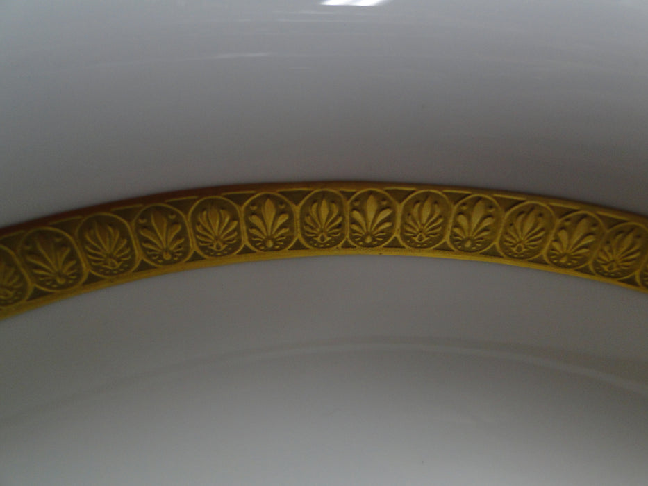 Wedgwood Adelphi, White w/ Gold Encrusted Verge: Oval Serving Bowl, 9 7/8"
