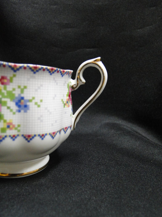 Royal Albert Petit Point, Floral Embroidery: Cup & Saucer Set (s), 2 3/4"