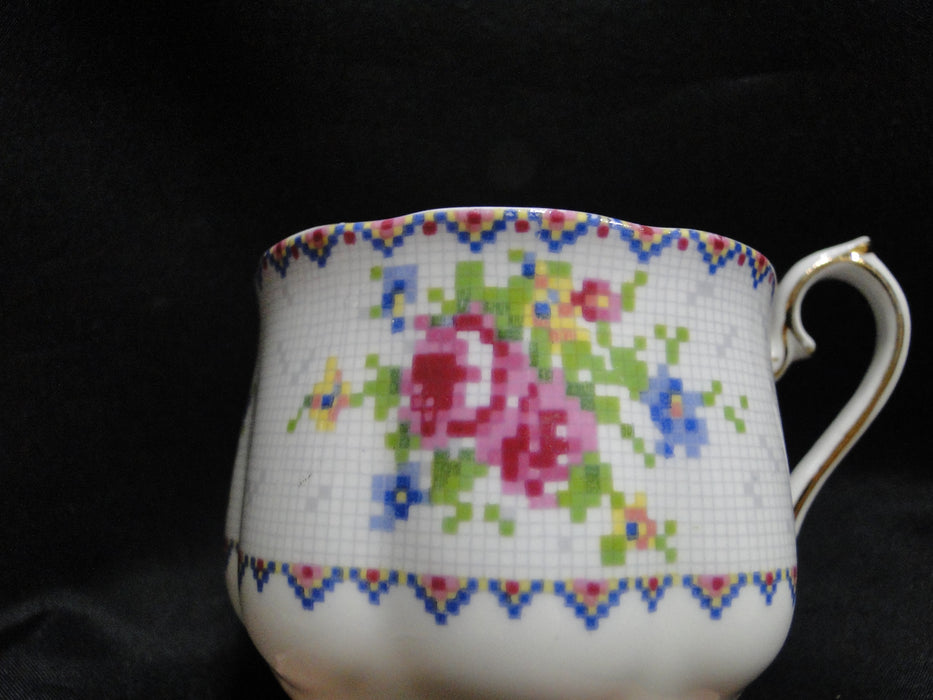 Royal Albert Petit Point, Floral Embroidery: Cup & Saucer Set (s), 2 3/4"