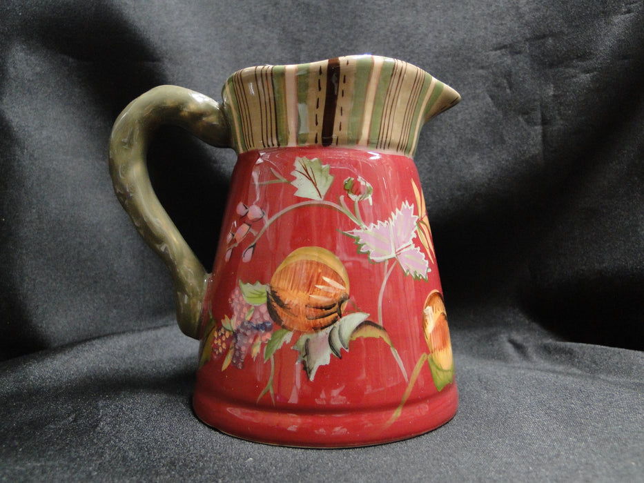 Tracy Porter Octavia Hill Garden, Flowers & Fruit on Red: Creamer, 4 1/4"