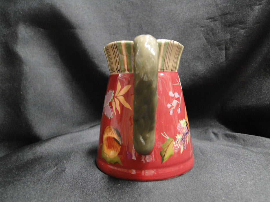 Tracy Porter Octavia Hill Garden, Flowers & Fruit on Red: Creamer, 4 1/4"
