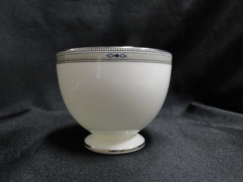Wedgwood Amherst, Gray Band, Blue Flowers: Cup & Saucer Set (s), 2 3/4" Tall