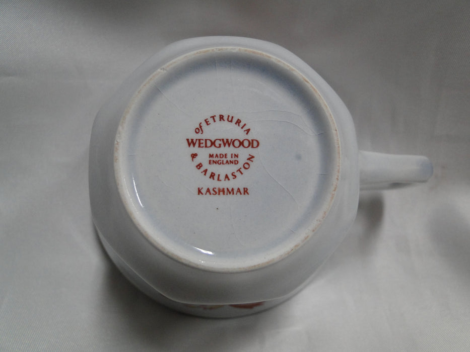 Wedgwood Kashmar, Red, Brown, & Yellow Flowers: Cup & Saucer Set 2 1/2", Crazing
