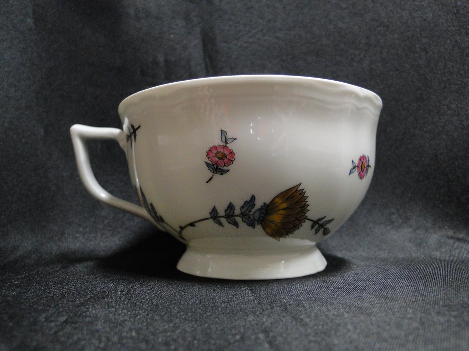 Raynaud Ceralene Anemones, Multicolored Flowers: Cup & Saucer Set, As Is