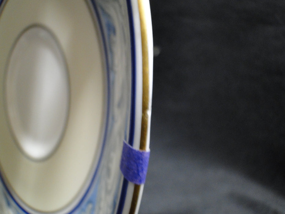 Royal Doulton The Tewkesbury, Scrolls on Blue Rim: 6 1/8" Saucer Only, As Is
