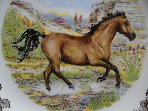 Spode Woodland Horses American Quarter, England: NEW Dinner Plate 10 1/2", Box