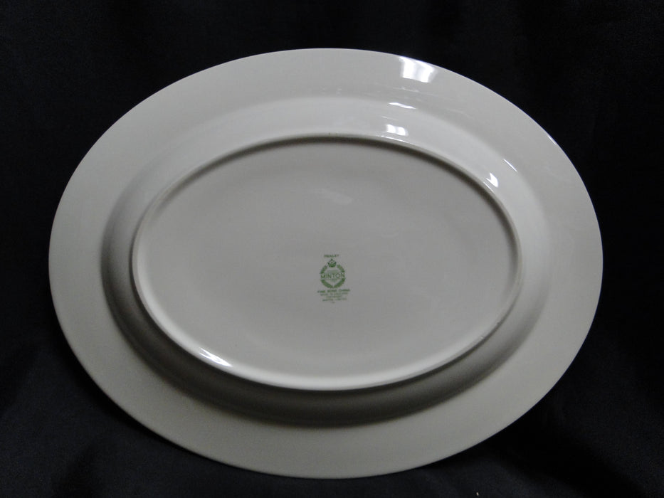 Minton Henley, Green & Blue Flowers & Scrolls: Oval Serving Platter, 13 5/8"
