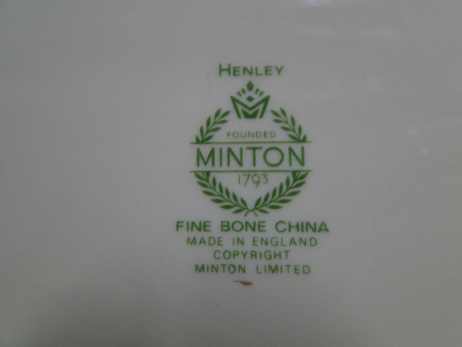 Minton Henley, Green & Blue Flowers & Scrolls: Oval Serving Platter, 13 5/8"