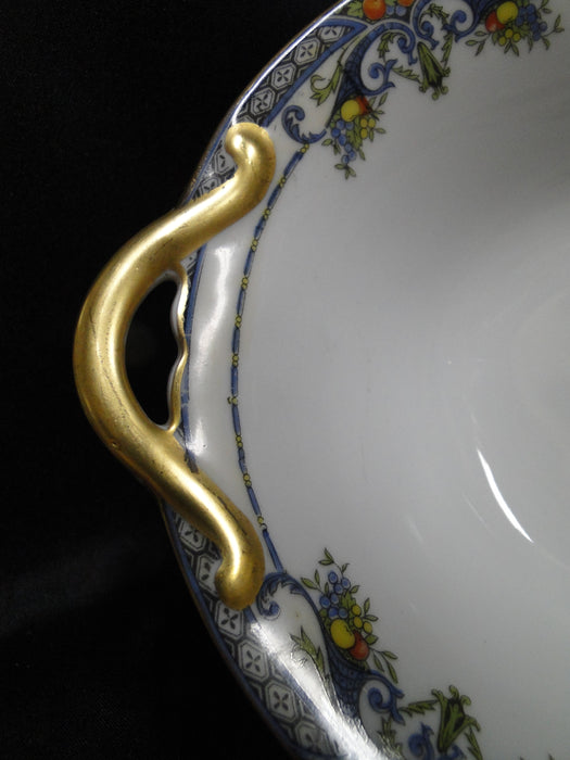 Noritake Winona, Blue Cornucopias, Fruit: Oval Serving Bowl (s), 10 3/8"