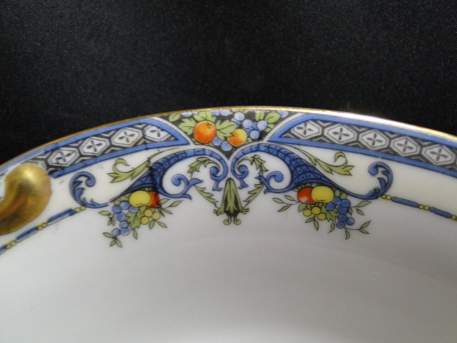 Noritake Winona, Blue Cornucopias, Fruit: Oval Serving Bowl (s), 10 3/8"