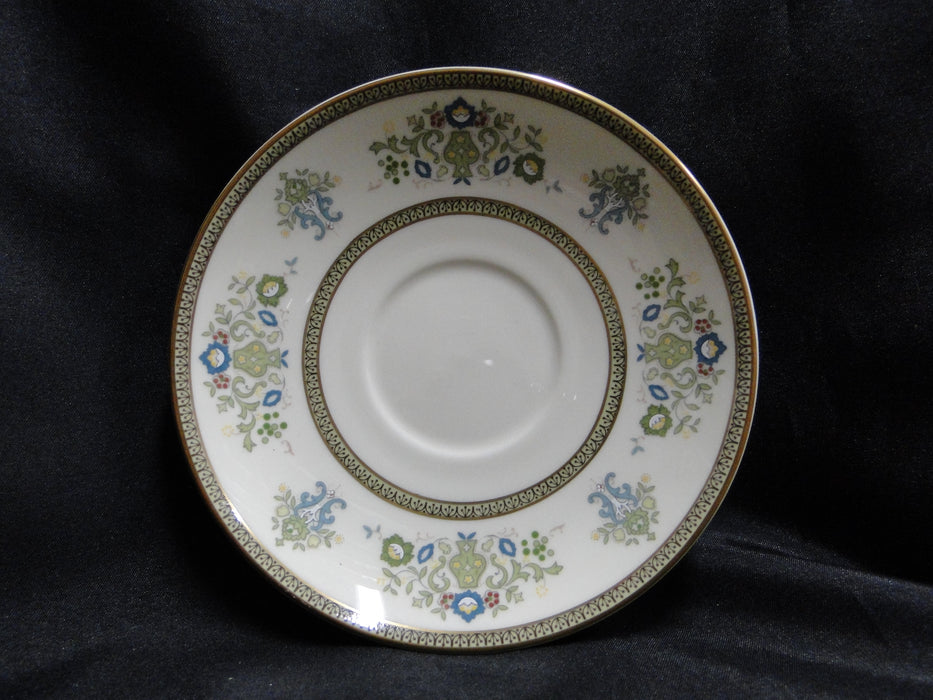 Minton Henley, Green & Blue Flowers & Scrolls: Cup & Saucer Set (s), 3" Tall