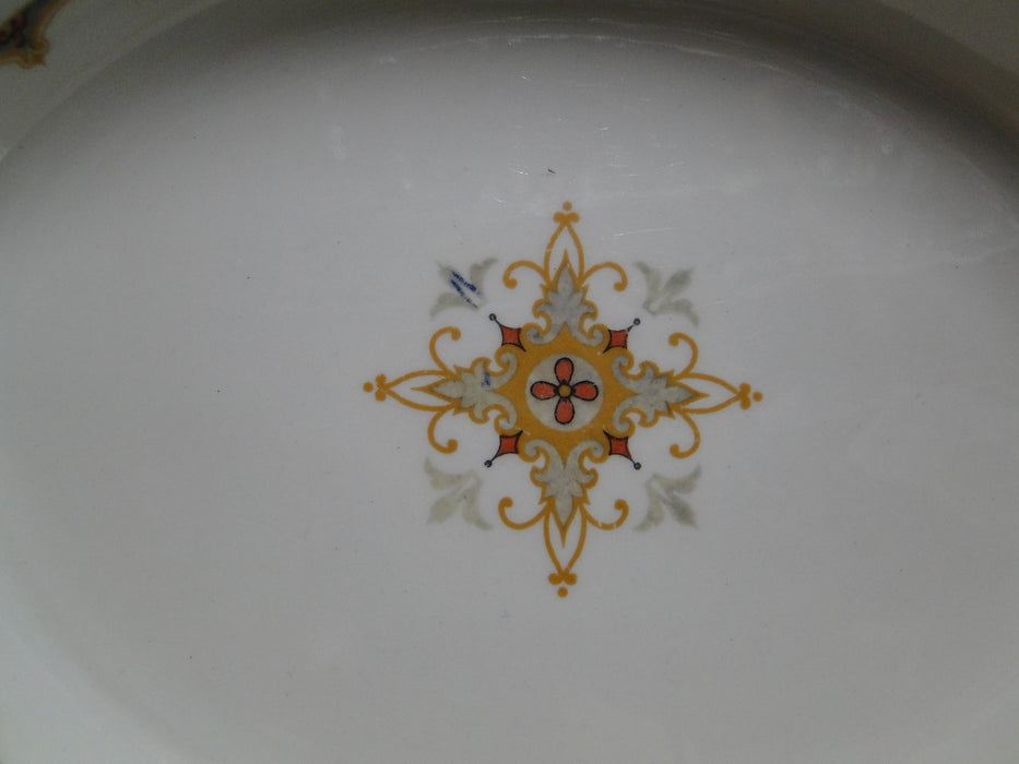 Wedgwood Pembroke, Blue Band, Ivory: Oval Serving Bowl, 10 1/2" x 8 5/8"