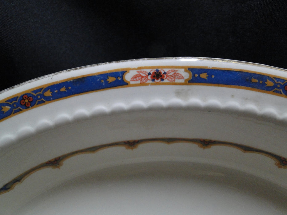 Wedgwood Pembroke, Blue Band, Ivory: Oval Serving Bowl, 10 1/2" x 8 5/8"