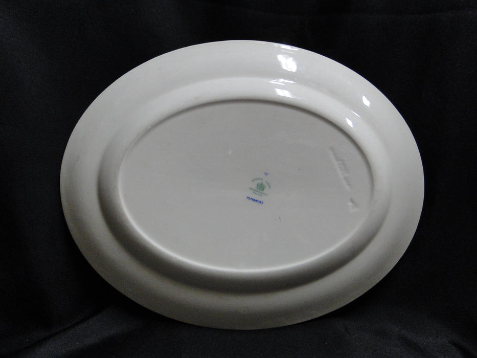 Wedgwood Pembroke, Blue Band, Ivory: Oval Serving Platter, 12 1/4" x 9 5/8"