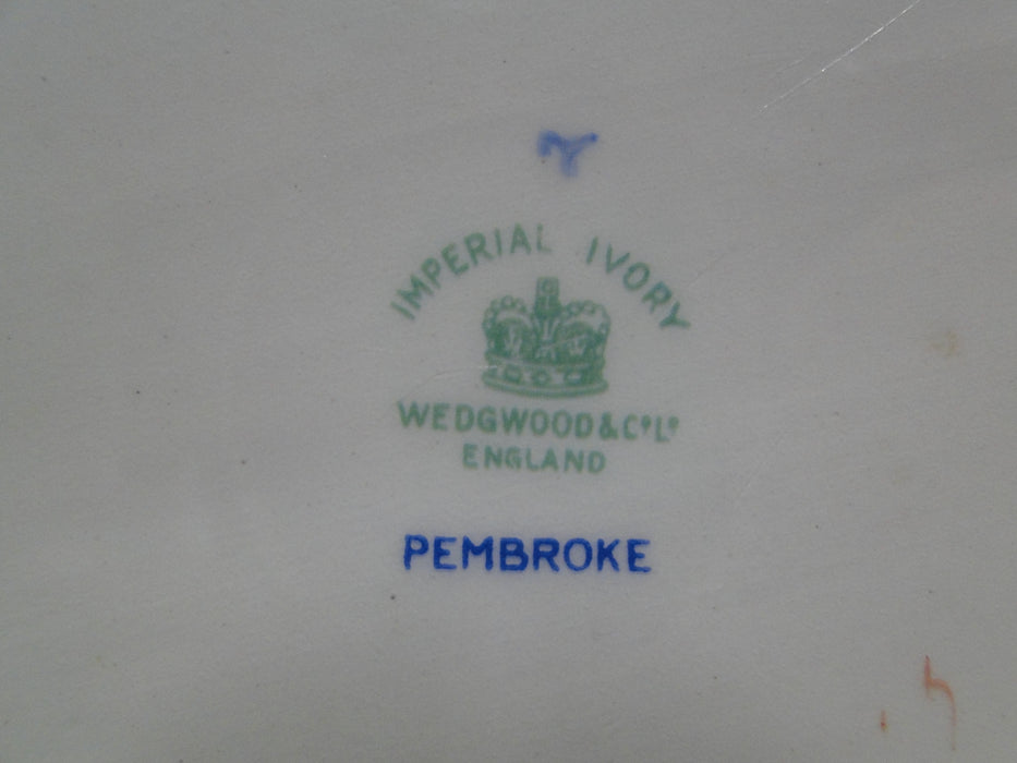 Wedgwood Pembroke, Blue Band, Ivory: Oval Serving Platter, 12 1/4" x 9 5/8"