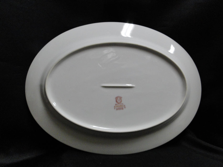 Noritake Winona, Blue Cornucopias, Fruit: Oval Serving Platter, 11 1/2"