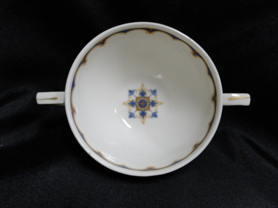 Wedgwood Pembroke, Blue Band, Ivory: Bouillon & Saucer Set (s), 1 7/8"