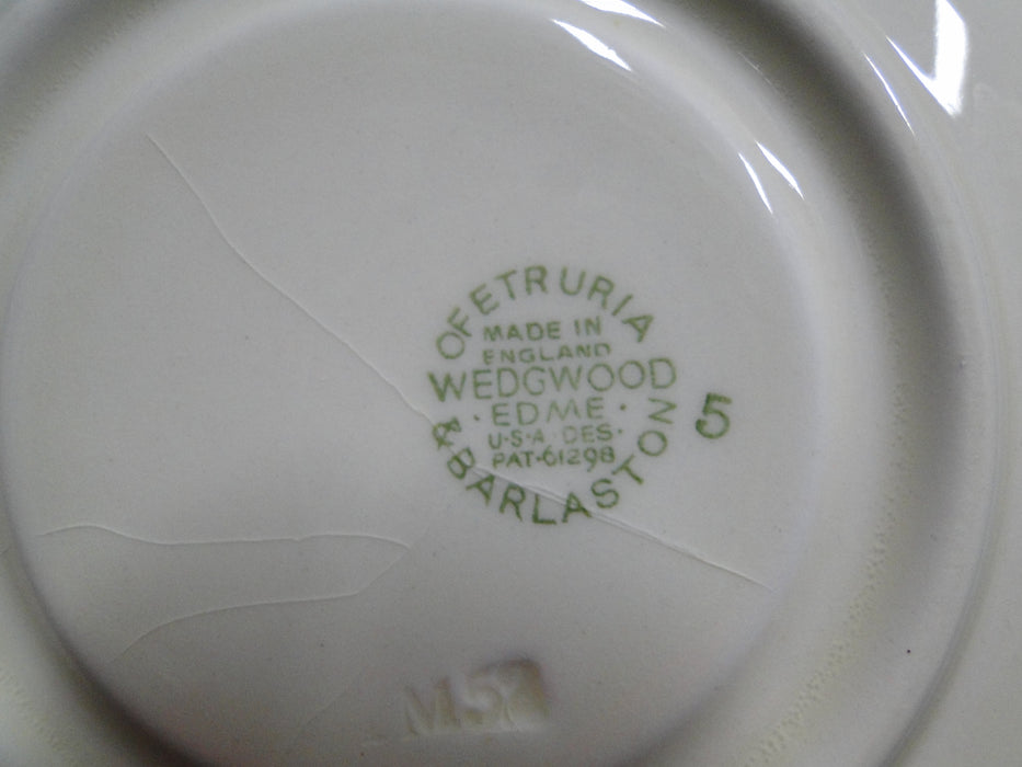Wedgwood Edme, Ribbed Rim, Off White: 5 3/4" Saucer Only, No Cup, Crazing