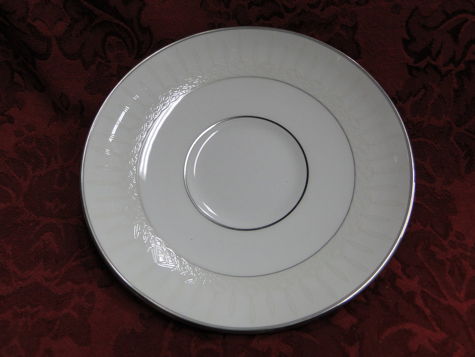 Waterford Lismore Platinum, White, Embossed Rim: Cup & Saucer Set (s), 3 1/8"