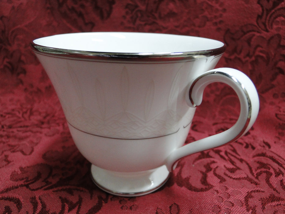 Waterford Lismore Platinum, White, Embossed Rim: Cup & Saucer Set (s), 3 1/8"