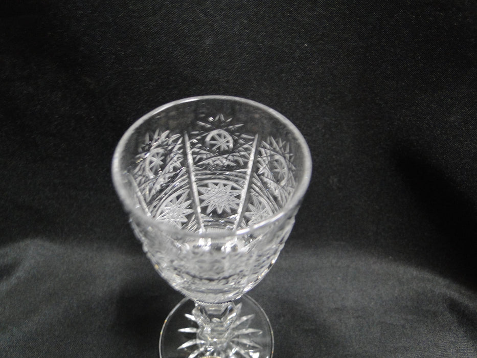 Bohemian Czech Queen Lace, Cut Stars: Cordial (s), 4 7/8" Tall