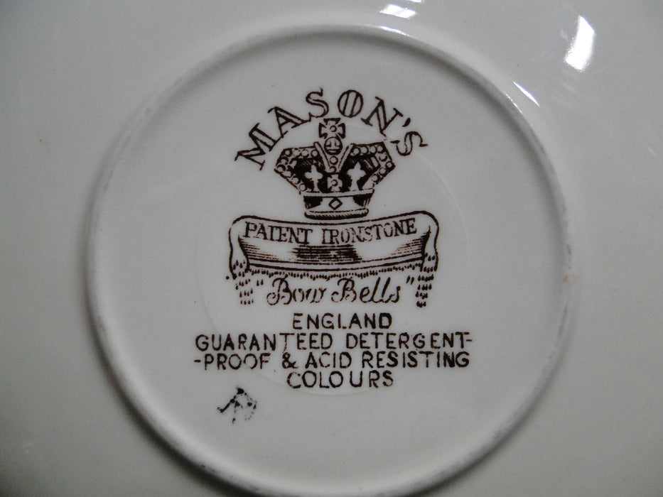 Mason's Bow Bells Brown, Flowers & Scrolls: Cup & Saucer Set, 2 1/4", As Is