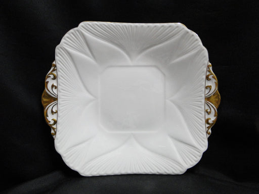 Shelley Regency, Gold Trim: Square Handled Cake Plate, 9 5/8", Dainty