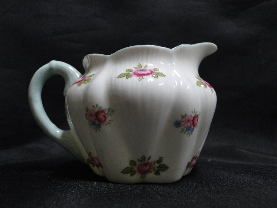 Shelley Rosebud, Pink Roses, Green Trim: Mini Creamer, 2 7/8", Dainty