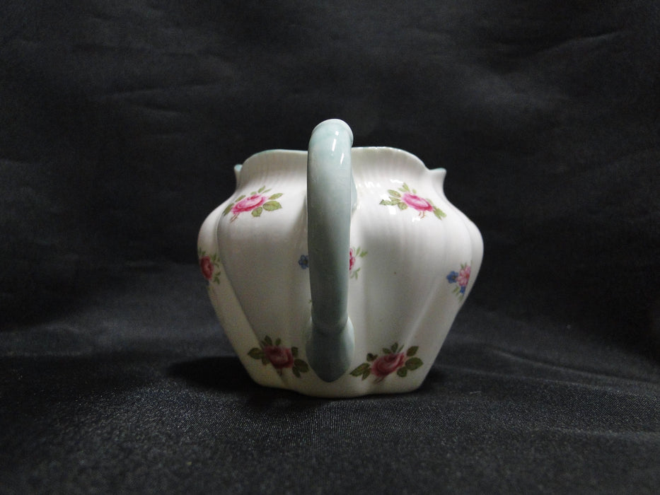 Shelley Rosebud, Pink Roses, Green Trim: Mini Creamer, 2 7/8", Dainty