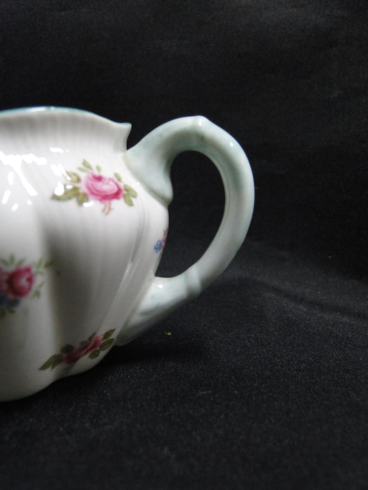 Shelley Rosebud, Pink Roses, Green Trim: Mini Creamer, 2 7/8", Dainty