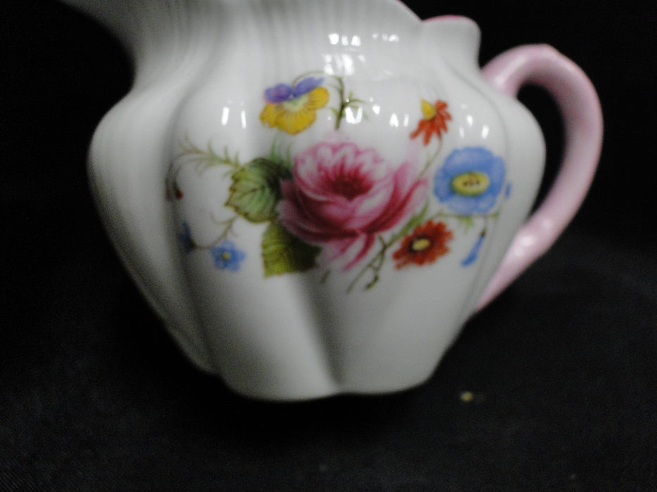 Shelley Rose & Red Daisy, Pink Trim: Mini Creamer / Cream Pitcher 2 3/4", Dainty