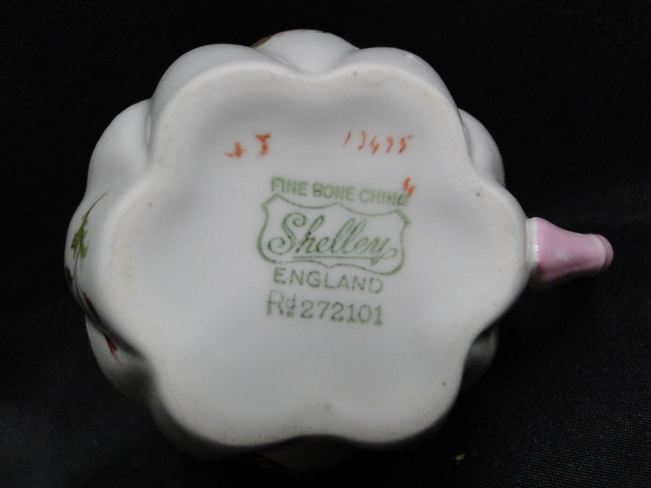 Shelley Rose & Red Daisy, Pink Trim: Mini Creamer / Cream Pitcher 2 3/4", Dainty