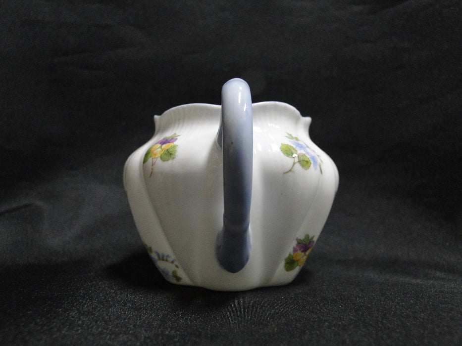 Shelley Rose, Pansy, Forget-Me_Not, Blue Trim: Mini Creamer, 2 3/4", Dainty