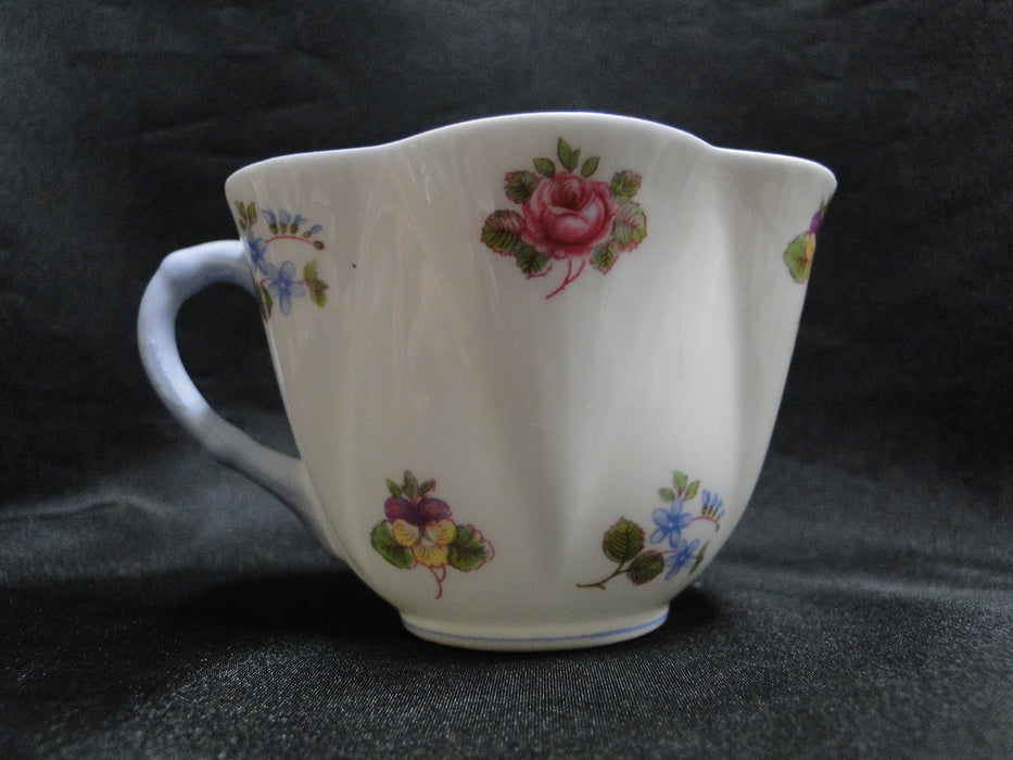 Shelley Rose, Pansy, Forget-Me_Not, Blue Trim: Cup & Saucer Set, 2 3/8", Dainty