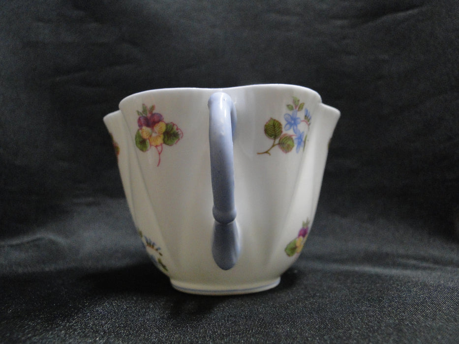 Shelley Rose, Pansy, Forget-Me_Not, Blue Trim: Cup & Saucer Set, 2 3/8", Dainty