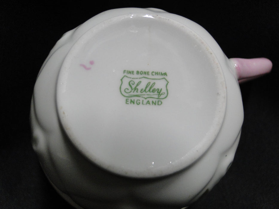 Shelley Stocks, Pink Flowers & Trim: Cup & Saucer Set, 2 3/8", Oleander
