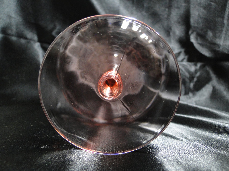 Pink Glass w/ Twisted Stem, Optic: Champagne / Sherbet (s), 4 3/4" -- CR#019